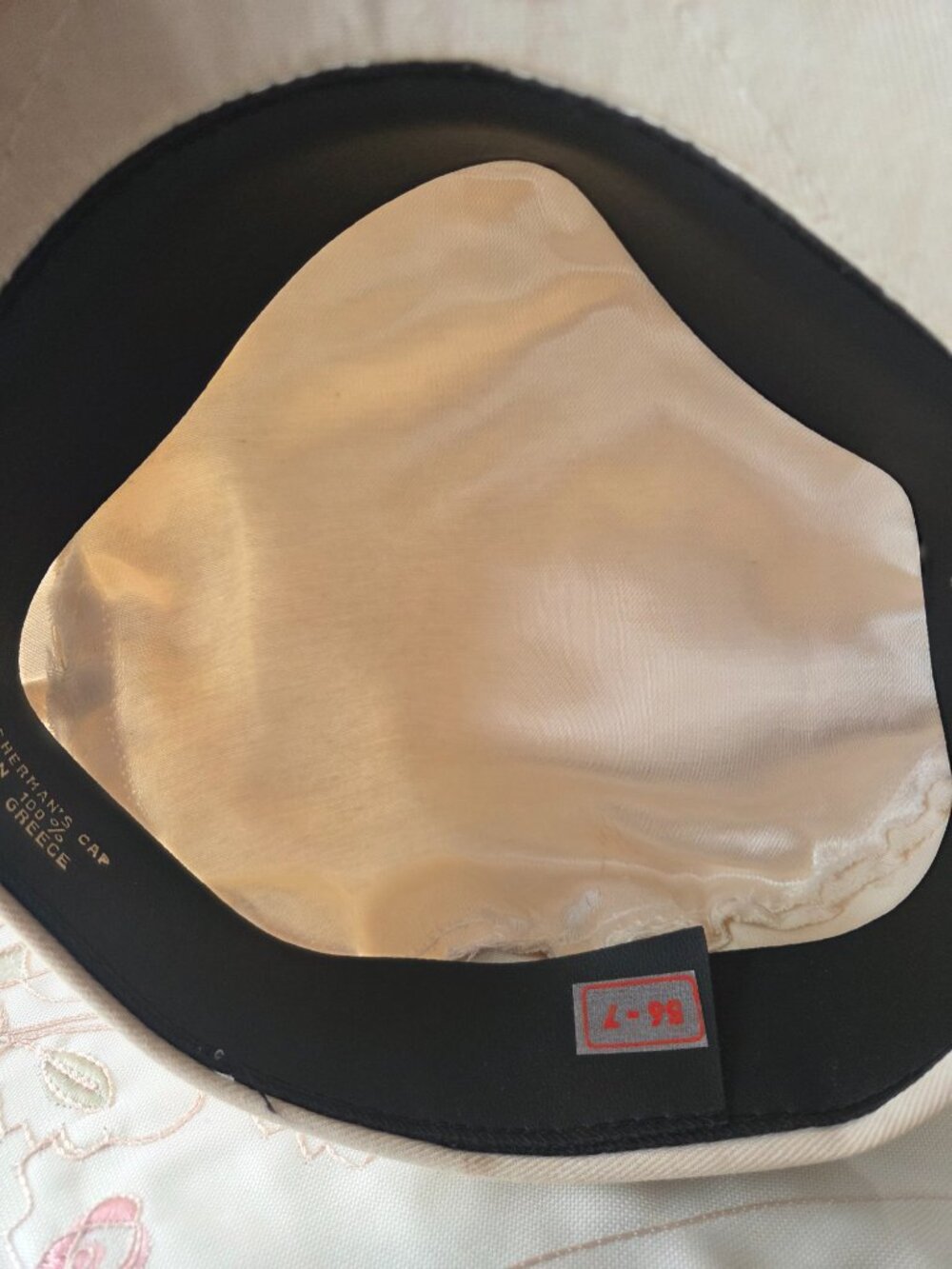 NWOT Vintage Aegean San Francisco-Athens Ivory Colored Greek Fishing Hat - Picture 9 of 9